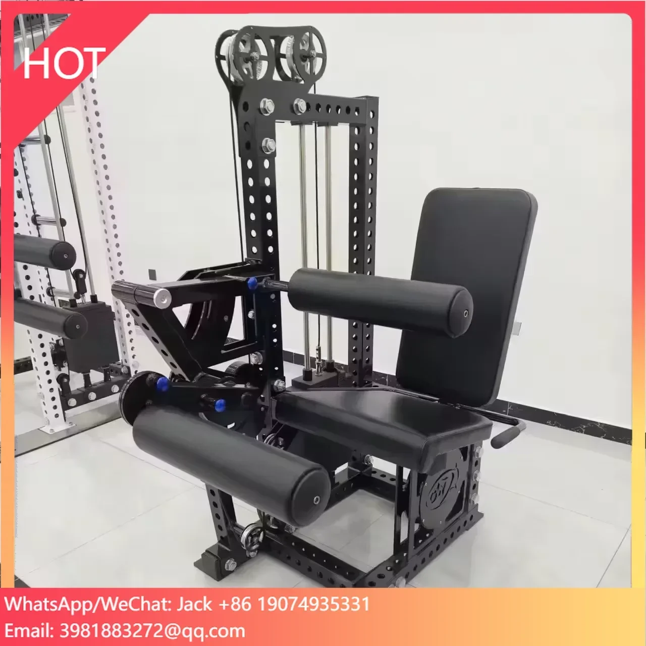 Kommerzielle Fitnessstudio-Nutzung, 2-in-1-Beinübung, Fitnessstudio, Fitnessgeräte, Pin-belastete, sitzende Beinverlängerung und Beinlocken mit zwei Funktionen