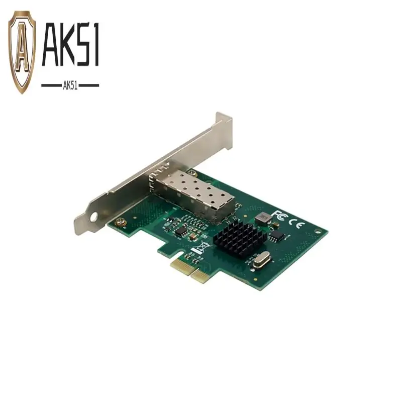 

AK51-PCIE X1 Gigabit Network Card PCI-Express Riser Card BCM5720 Single Optical Port Gigabit Fiber Server Network Card Durable