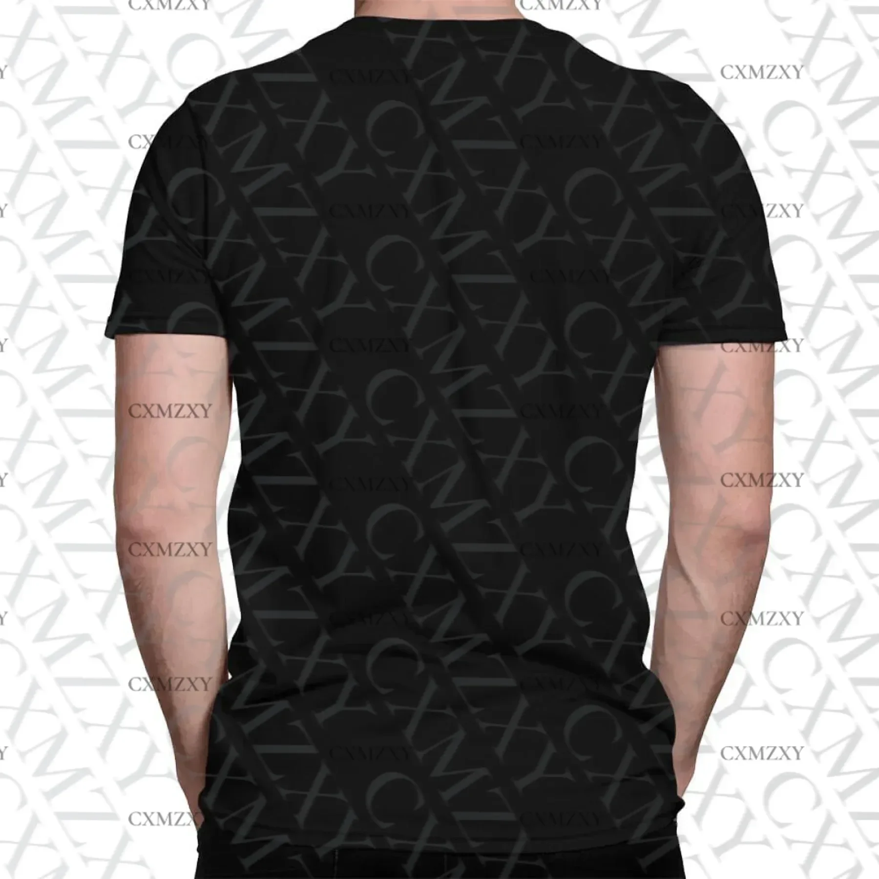 Summer Black Halliburton Logo T Shirt Men Short Sleeves Cool Tee Hip Hop T-shirt