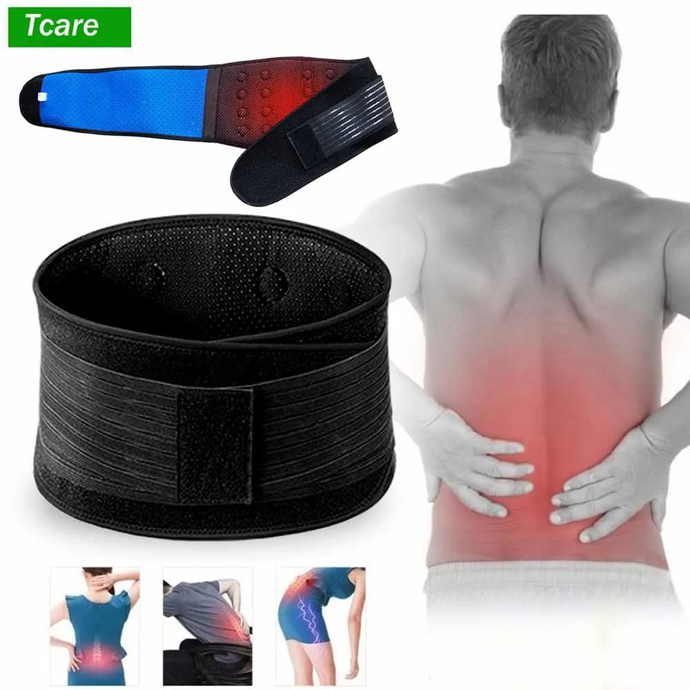 

Tcare Adjustable Tourmaline Self Heating Magnetic Therapy Waist Support Belt Lumbar Back Waist Brace Double Band Health Care