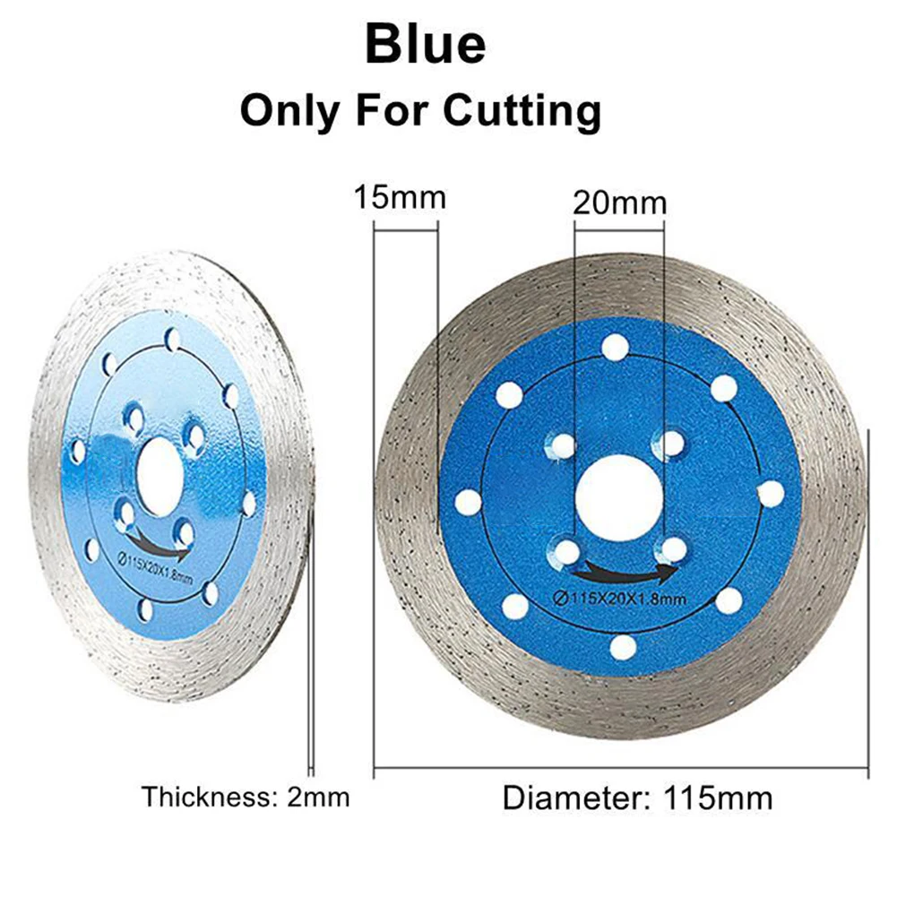 Imagem -05 - Circular do Diamante Viu a Lâmina para Cortar Viu a Lâmina para o Corte Molhado ou Seco para o Granito Mármore Telhas Acessórios Parte 115 mm a