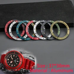 37*30mm Watch Aluminum Bezel Insert Fit Tiny Canned Tuna Diving Watch Case  NH35 NH36 Watch Case  Alloy Bezel Ring