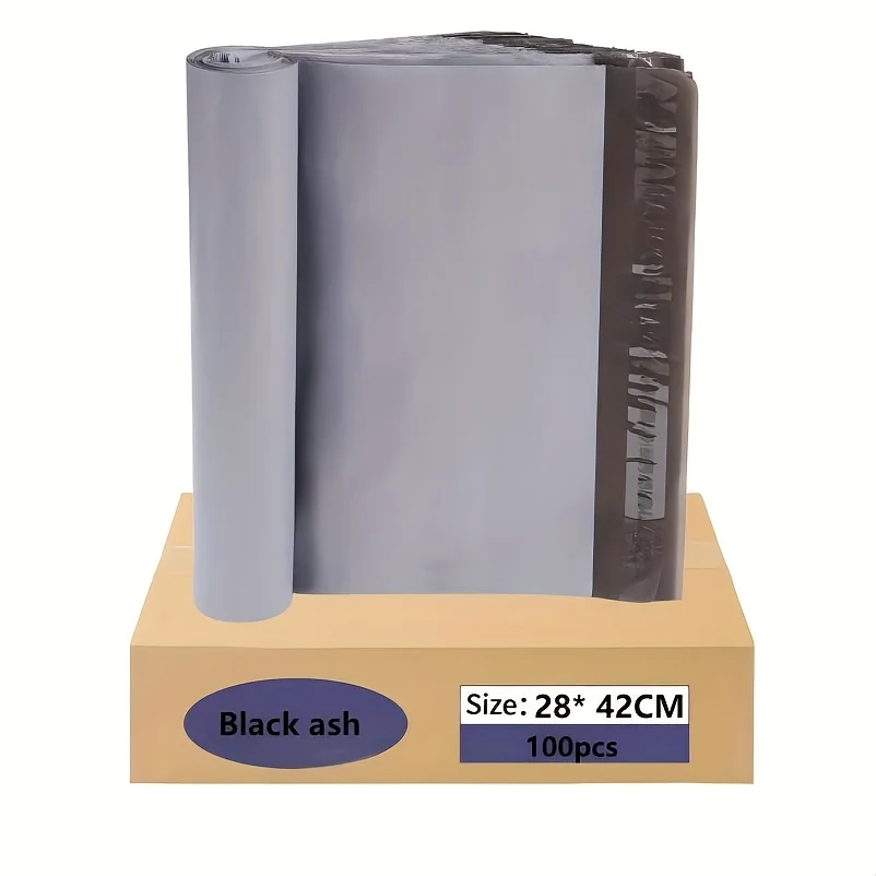 

100Pcs grey Mail envelopes, self-adhesive courier bags, waterproof and tear resistant high-end mail bags, transporting more good