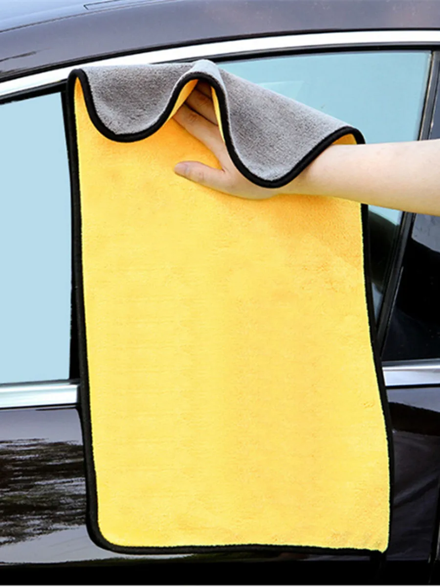 3/5/10PCS 600gsm Thick Car Wash Microfiber Towel Car Cleaning Drying Cloth Hemming Car Care Cloth Detailing Car Wash Towel Rags