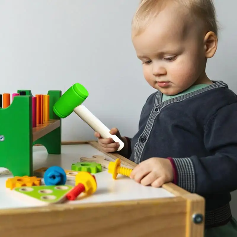 Jouet de maillet de simulation de marteau pour enfants, outils d'entretien réalistes, marteau de simulation portable, améliore le moteur fin