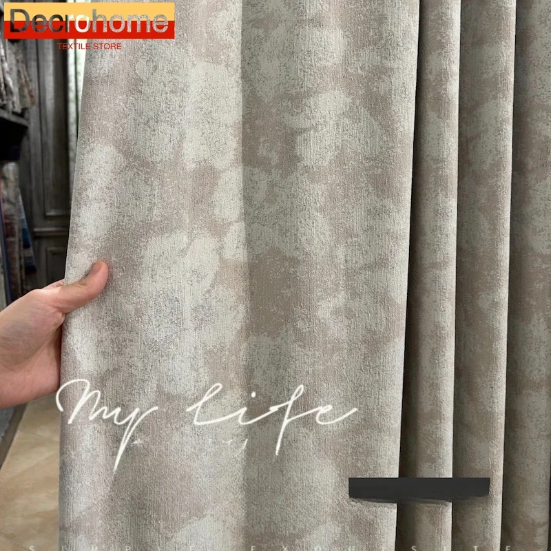 

Curtains for Living Dining Room Bedroom American French Medieval Romantic Jacquard Chenille Blackout