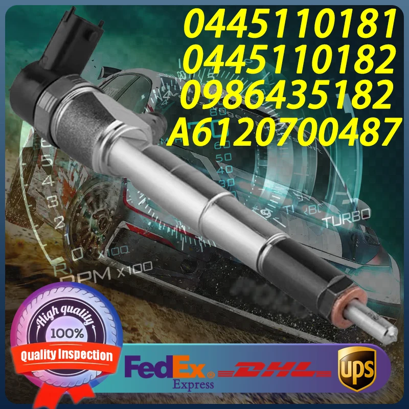 

0445110181 0445110182 0986435053 A6120700487 Common Rail Injector For Mercedes-Benz Sprinter 216-616 CDI Engine