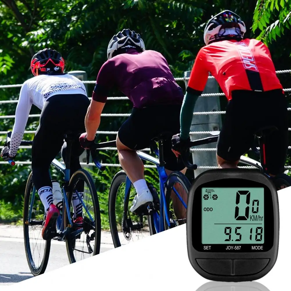 Wireless Bicycle Speedometer Bike Computer With LCD Display Battery Powered Odometer Cycle Bike Computer Ride Time Tracker