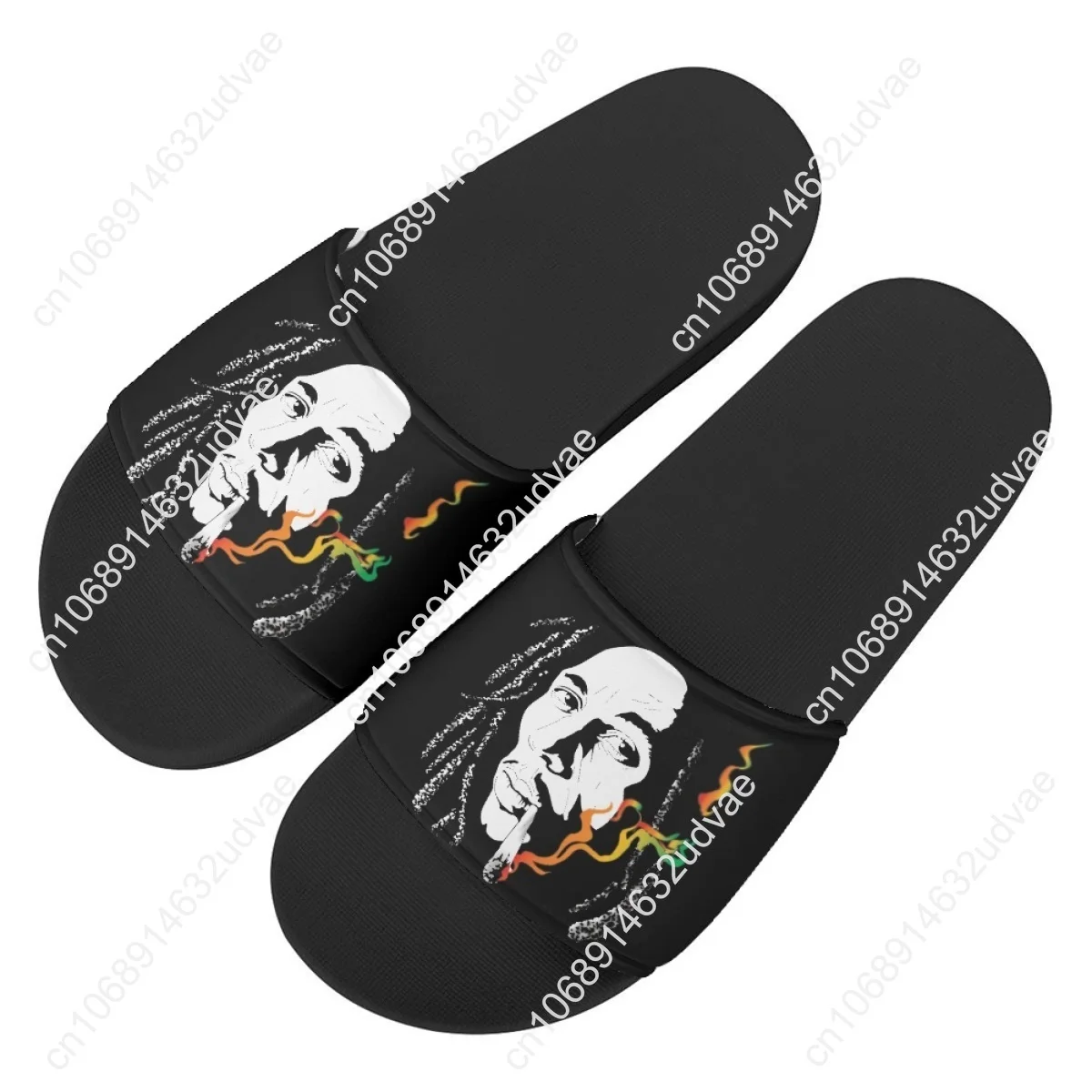 Chinelos estampados Bob-Marley Jamacia Reggae dos homens, macios, EVA, slides para o chão, chinelos de homem, chinelos resistentes ao desgaste, apartamentos unisex