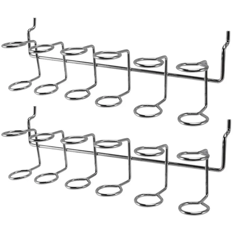

A02M-8: Набор из 8 держателей для отверток и инструментов на перфорированную панель, многофункциональный держатель для инструментов, аксессуары для перфорированных панелей, держатель для инструментов с несколькими кольцами для перфорированной панели