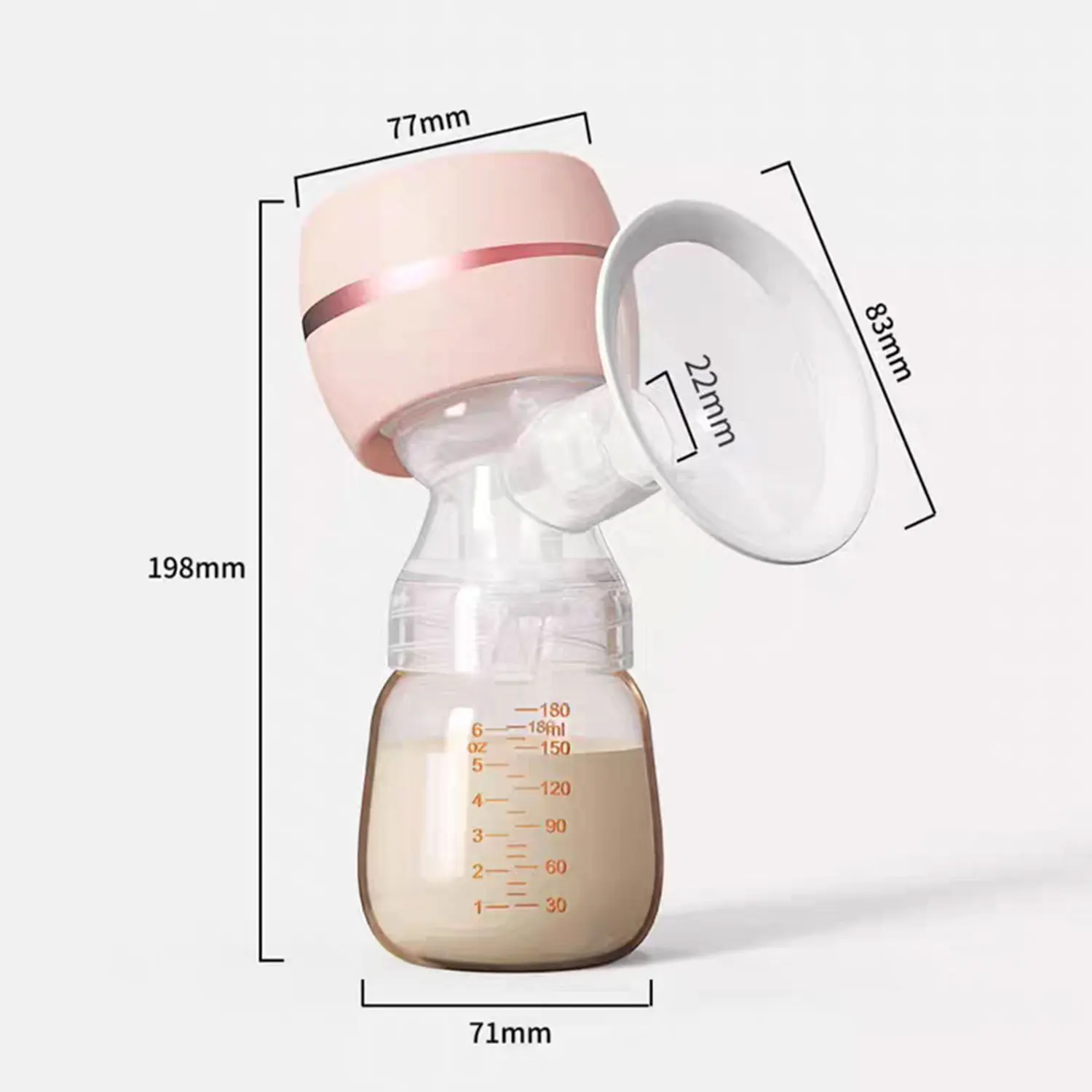 Fully automatic massage pumping painless silent integrated electric breast pump Pregnant woman breast milker LED display