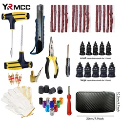 Car Tire Repair Kit Motorcycle Tyre Puncture Repair Tools Puncture Emergency Auto Tire Strips Glue Tools Kit for Car Accessorie