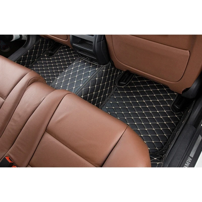 Car Floor Mats For Peugeot 208 A9 2012~2018 Carpets Luxury Leather Mat Durable Rugs Anti Dirty Pad Set Car Accessories 2013 2014