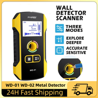 FNIRSI WD-01 WD-02 Metal Detector Wall Scanner with Newly Designed Positioning Hole for AC Live Cable Wires Metal Wood Stud Find