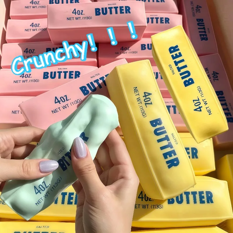 Crunchy Butter Stick Squishy Blind Box Building Block Filling Fidget Toy No Rebound Squeeze Toy Sensory Stress Relief Fidget Toy