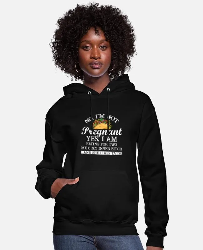 

Humorous Taco & Eating Quote Cotton Hoodie - Ideal for Those with A Fun - Loving Personality. The Witty Text about Tacos