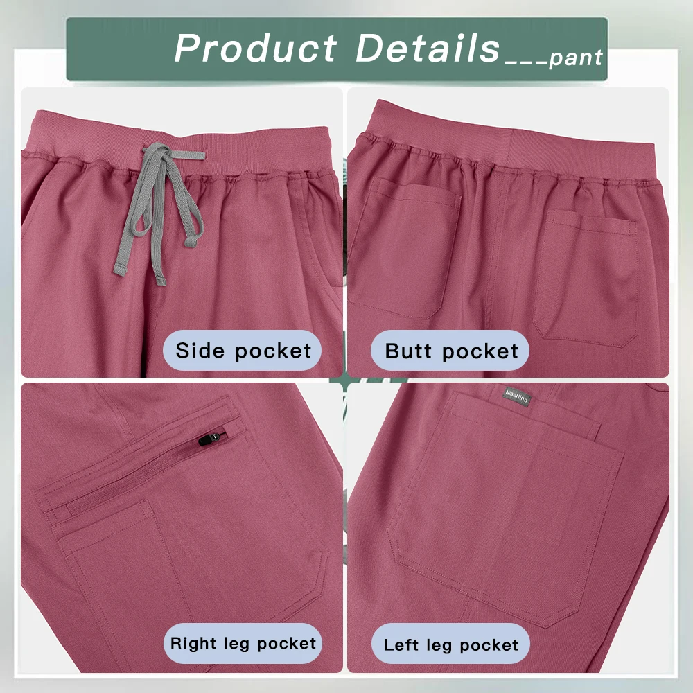 新しい臨床作業服病院手術服医療スクラブセット女性男性歯科手術スーツ美容作業服アクセサリー