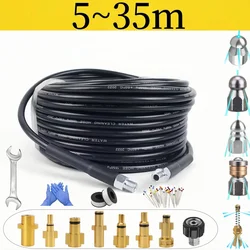 5-35m Sewer Drainage Cleaning Hose Cleaning kit High Pressure Cleaning Machine Hose Pipeline Cleaning Nozzle For Karcher Nilfisk