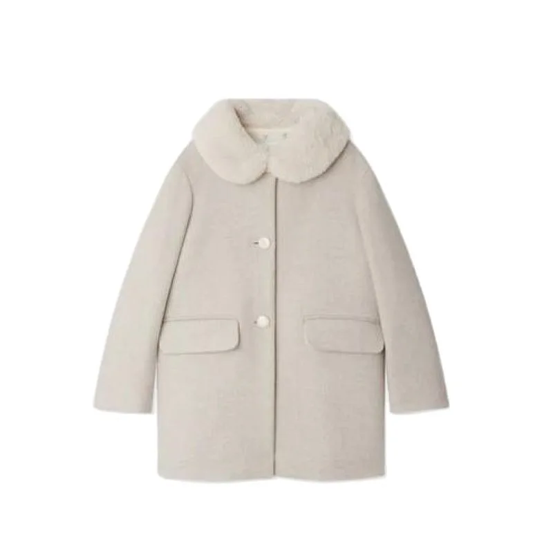 2026 New BP Brand Coat Thickened Warm Girls' Cotton Coat Korean-Style Long Children's Fashionable Outerwear for Kids