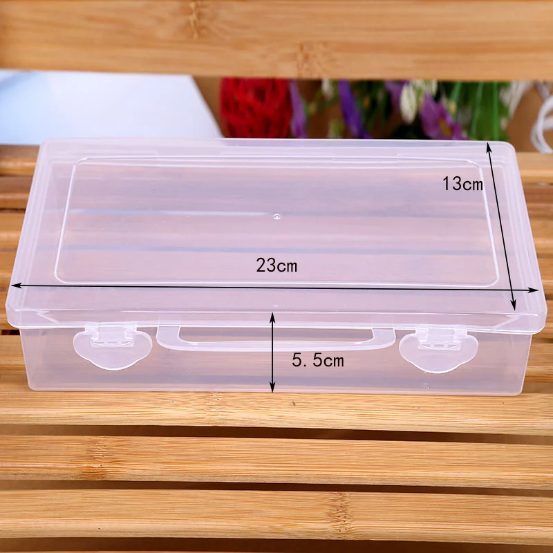 23*13cm Large Capacity Transparent Storage Box Cosmetic Jewelry Earring Bead Screw Holder Case Display Organizer