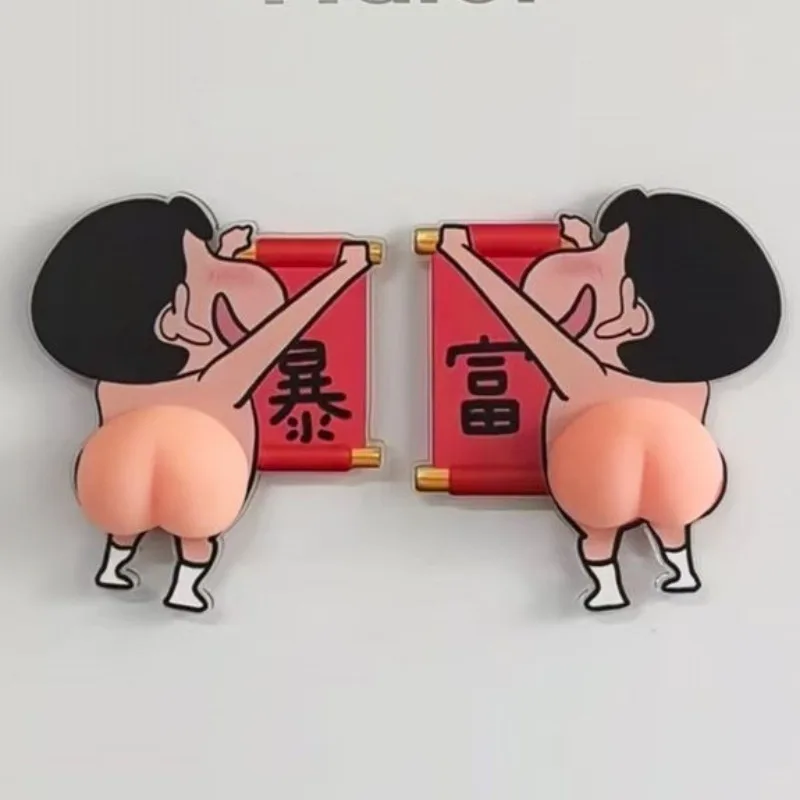 

Магнит на холодильник с изображением Шин-чана, милый мультяшный силиконовый противоударный коврик, модный изысканный декор для дома