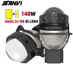SANVI Bi LED Projector Lense with Three Reflectors For BMW/Audi/VW/Toyota/Mazda/Lexus/Benz Auto Lamp Upgrade Hella 3r G5 Lens