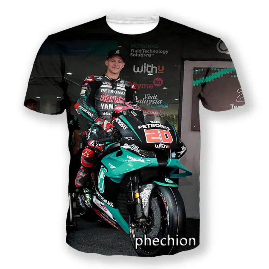 Phechion Fashion Men/Women Quartararo 20 Print Short Sleeve T-Shirt Casual T Shirt Sport Hip Hop Summer Clothing A120