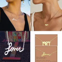 Album Music Necklace Merch Gifts Mid night Speaknow All too well Jewelry Inspired Fans 1989 Evermore Red Anti-Hero Rep for Women