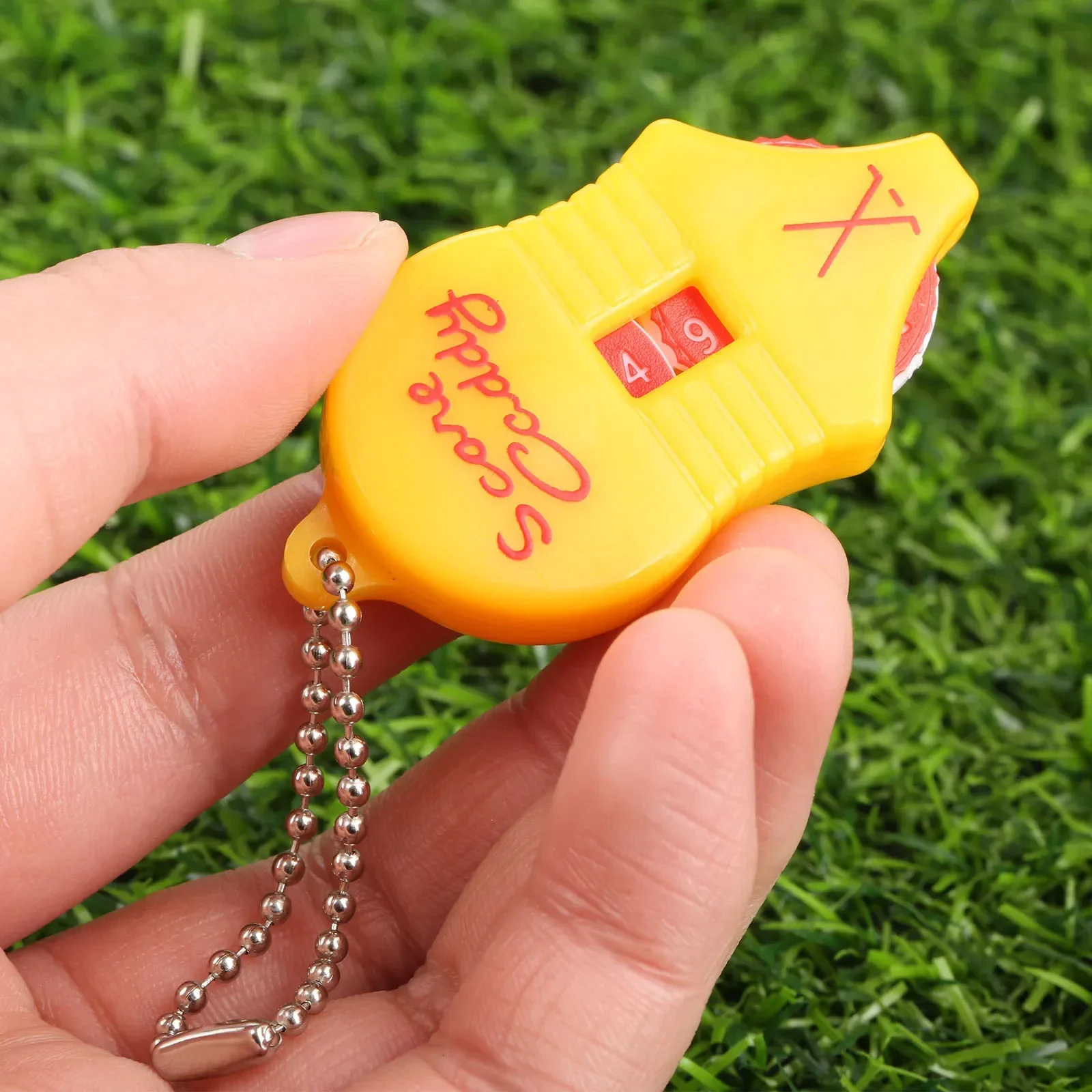 Plastic Golf Score Stroke Scoring Keeper Shot Putt Counter Tool Tally Number with Key Chain Two Dial Digits Counter From 1 To 99