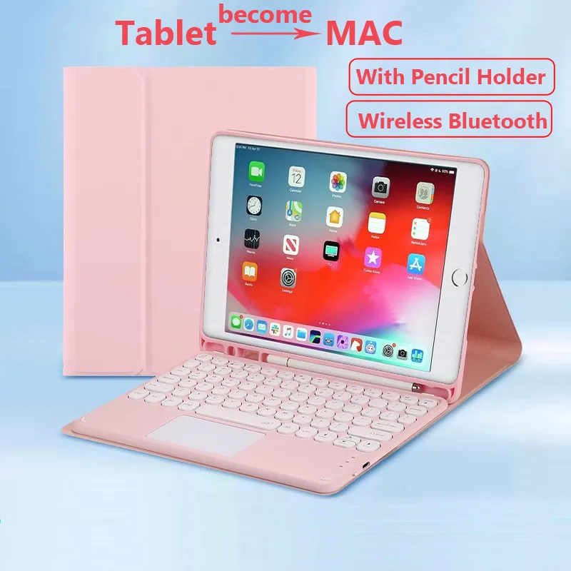 

Для IPad Pro 11 2025 M5 11-й A16 7-й 8, 9-го 10-го поколения 10,2 Air1 2 9,7 Air5 Air4 Air6 Folio Подставка Bluetooth Трекпад Чехол для клавиатуры