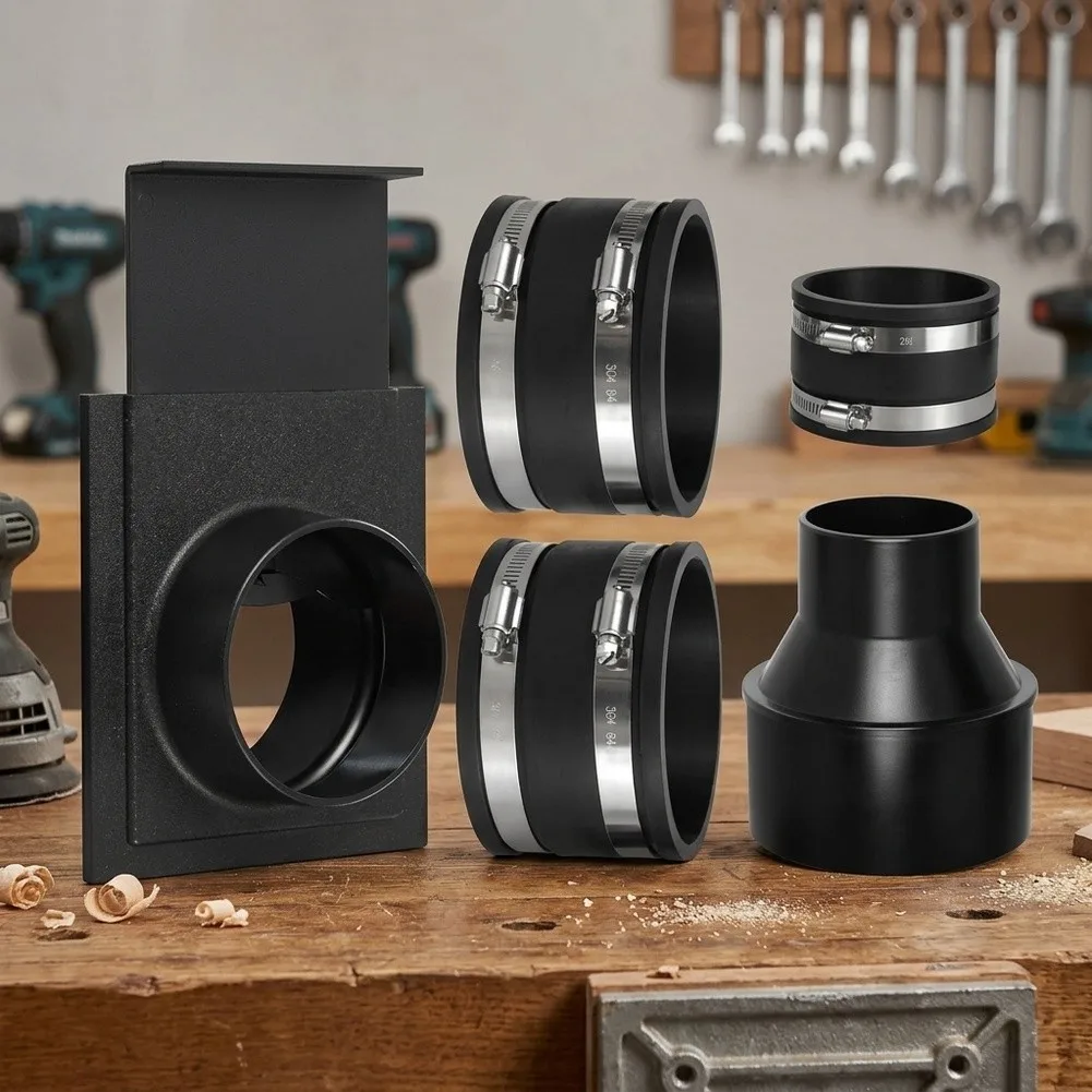 Dust Removal System Accessories Featuring Sliding Gate Mechanism and Thermal Expansion Tolerant Flexible Seals