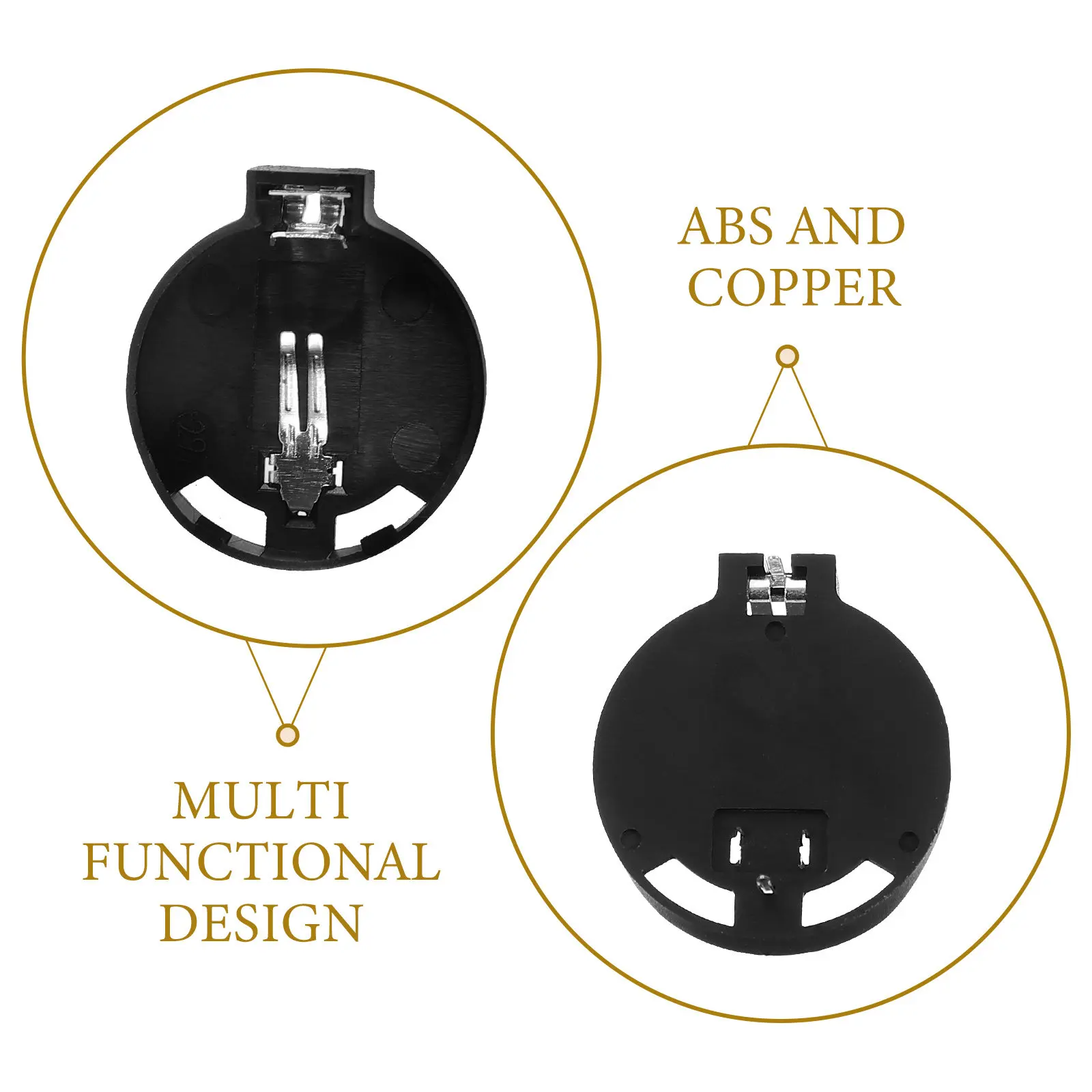 24Pcs Coin Button Battery Holder Seat Sturdy Construction Single Mini Electric Battery Case Home Use Home Accessory