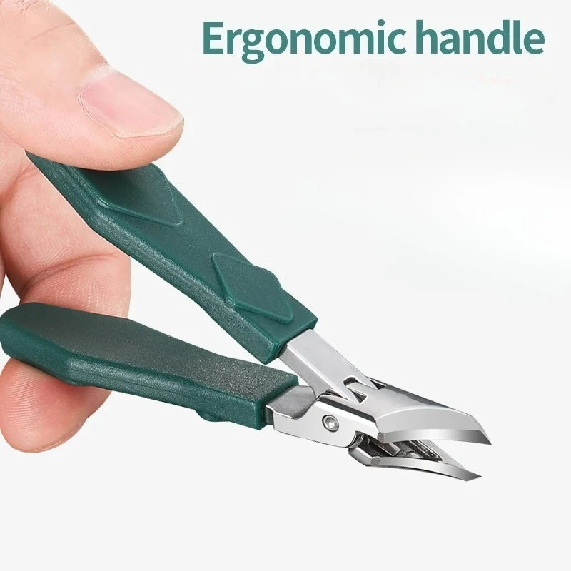 Toenail Clippers in Black And Green Designed for Ingrown Or Thick Toenails Featuring a Stainless Steel Trimmer And Nipper