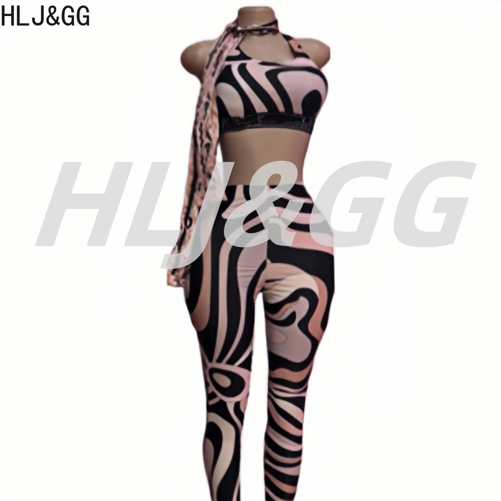 HLJ&GG Pink Black Fashion Zebra Printing Bodycon Jumpsuits Women Hollow Out Sleeveless Backless Slim Playsuits Sexy Overall 2025