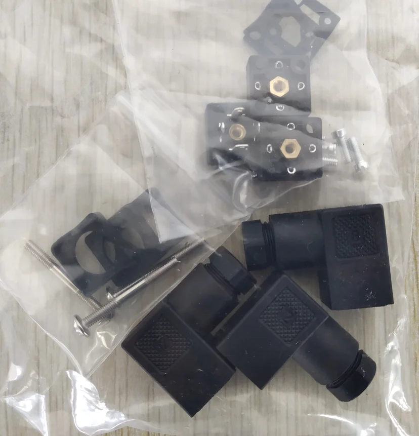 Plug Solenoid Valve Connector 9.4mm Four Pin DIN43650A DIN 43650C 10pcs/Bag