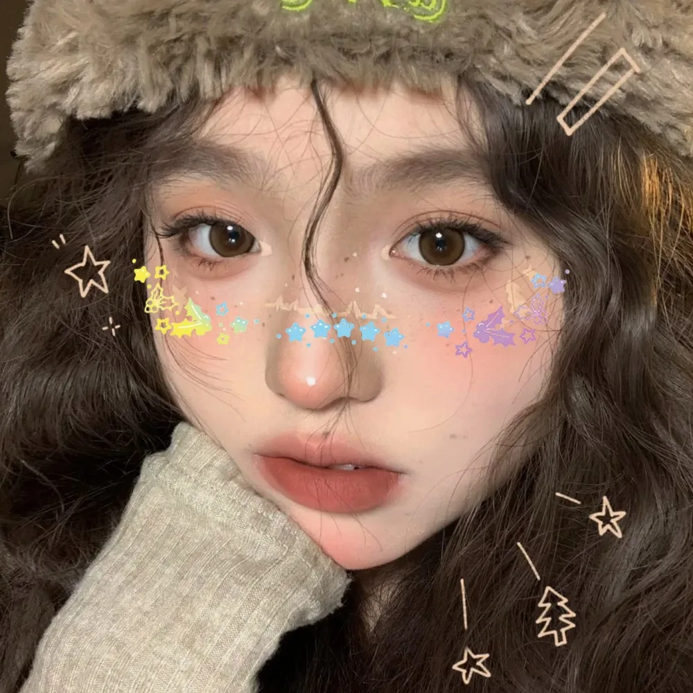 6pcs Metallic Radiation Golden Silver Fake Freckles Temporary Tattoo Stickers Hot Stamping Freckles Makeup Sticker Xmas Decor