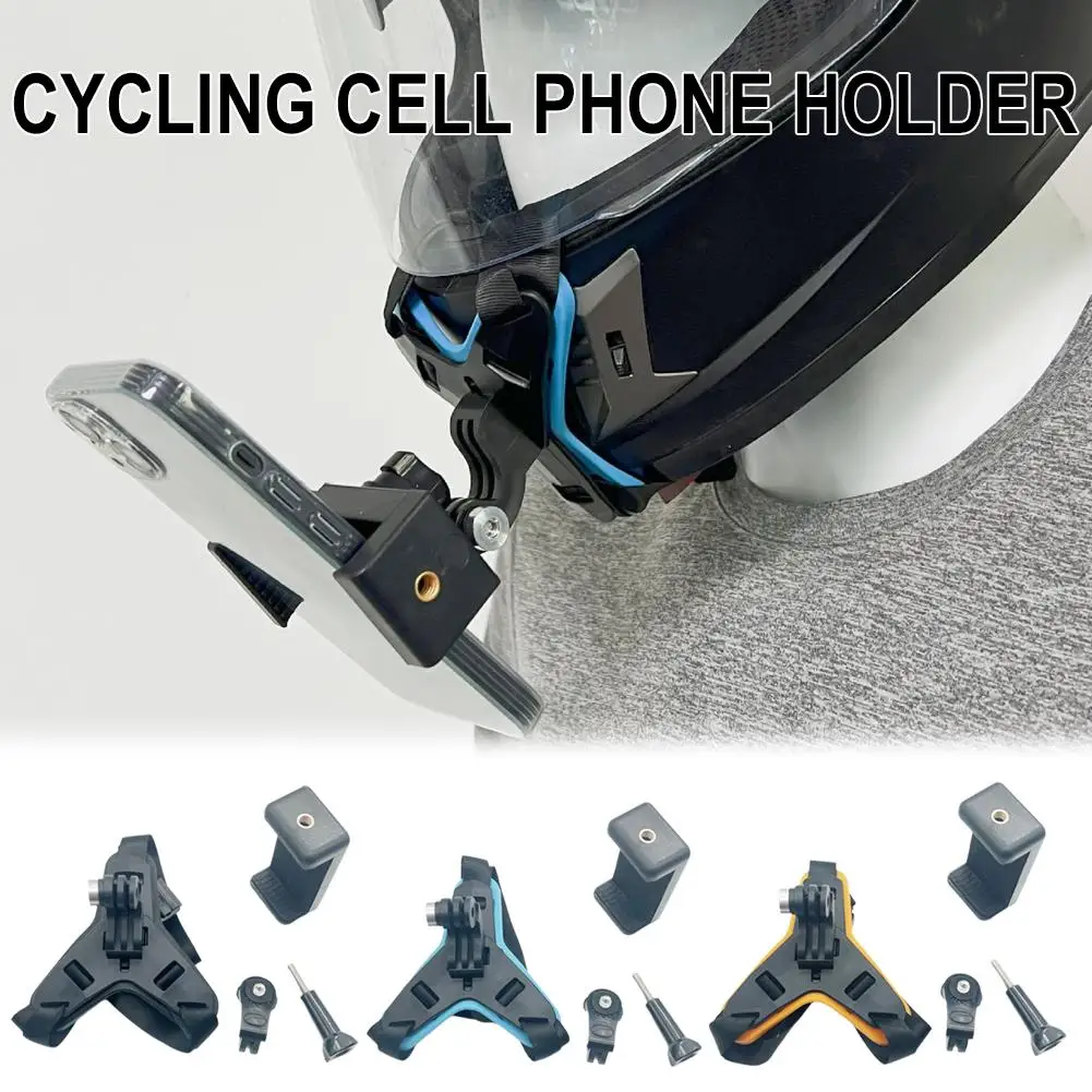 Action Camera Mobile Phone Helmet Bracket Camera Accessories Fixed Cycling Shooting Integrated Strap Motorcycle Holder