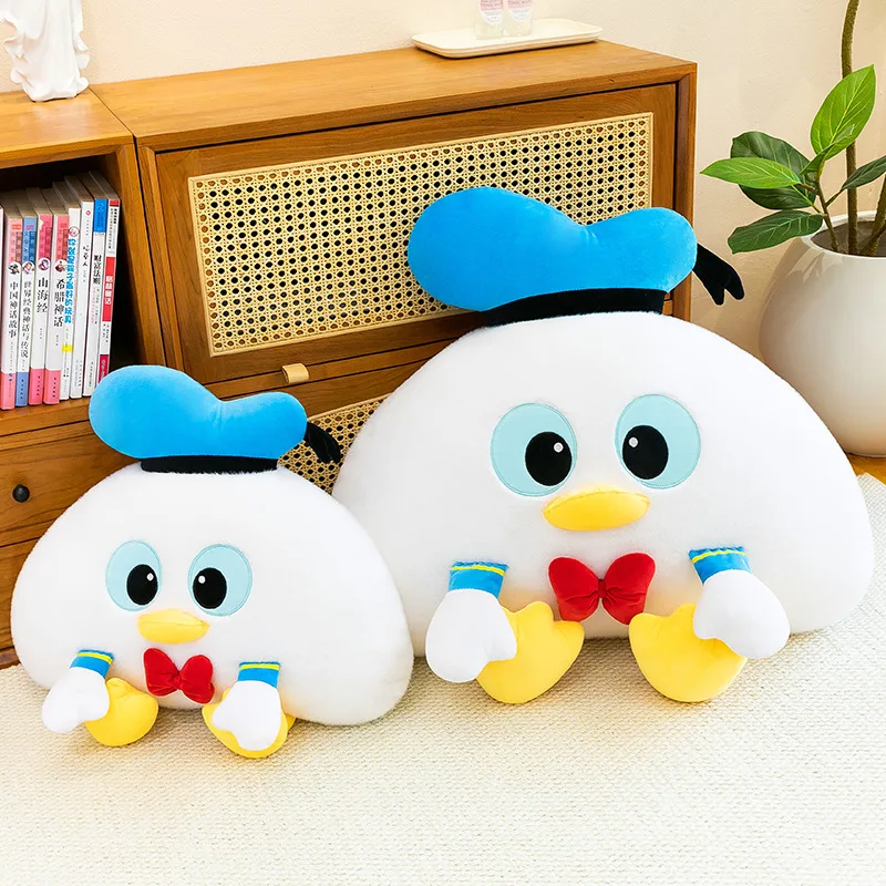 Almohada de peluche del Pato Donald de Disney, muñeco de peluche suave, Kawaii, esponjoso, decoración del hogar, regalo para niñas y niños, adorno diario encantador