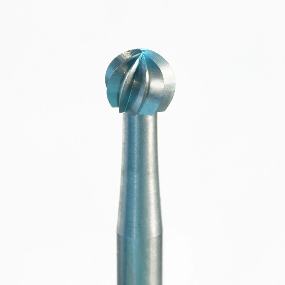 SUPER Q Ball Bur 23 Hardened Tool Steel Jewelry Bur 2.35mm Shank for Stone Setting Gold Silver Non-Ferrous Metals, 6Pcs Per Box