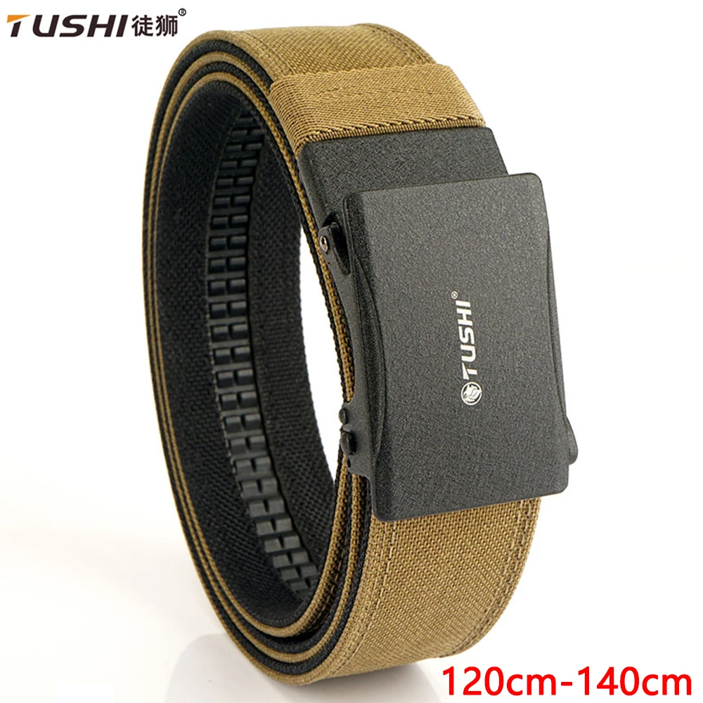 

TUSHI Military Gun Belt for Men Sturdy Nylon Metal Automatic Buckle Police Duty Belt Tactical Outdoor Girdle IPSC Accessories