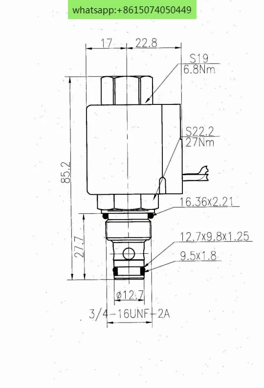 Hydraulic solenoid valve normally open threaded SV08-21 electric check directional stop valve electric valve