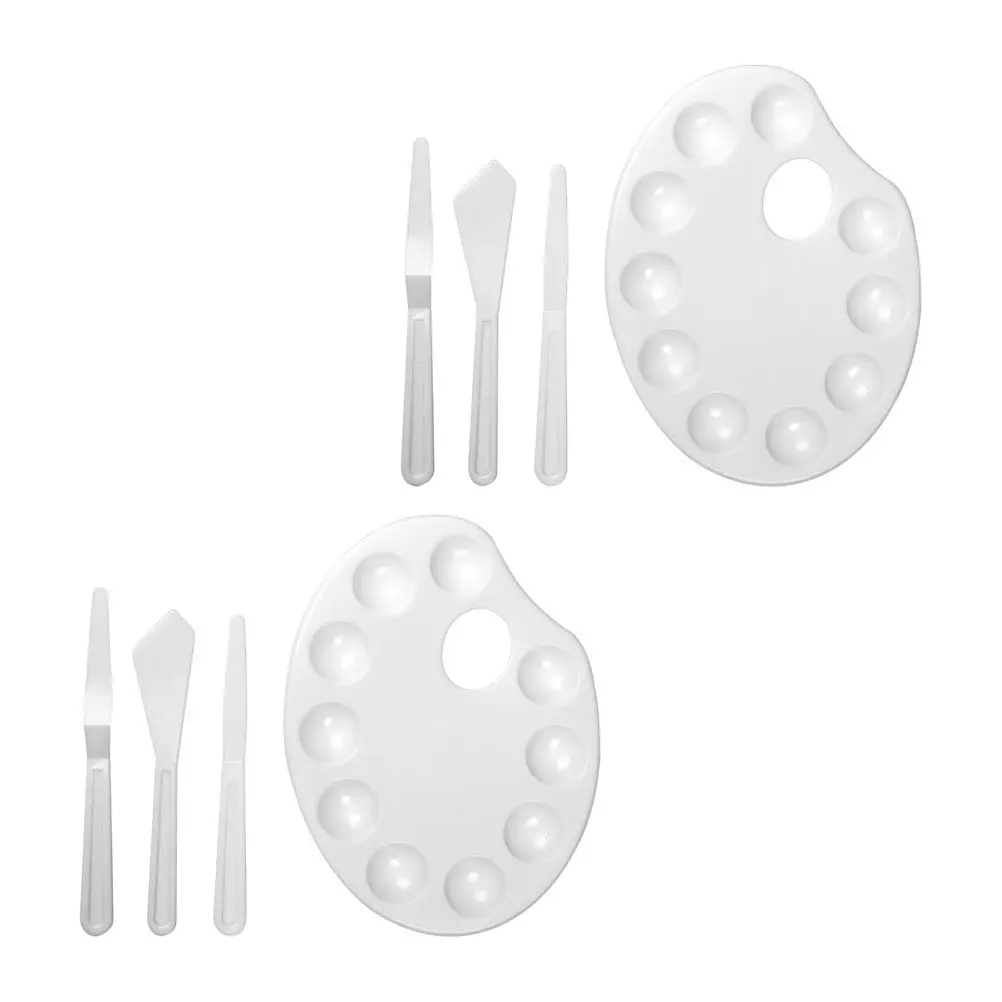 

1Set Painting Color Mixing Tray Premium Plastic Pigment Tray Practical Paint Plate for Watercolor Acrylic Art Supplies