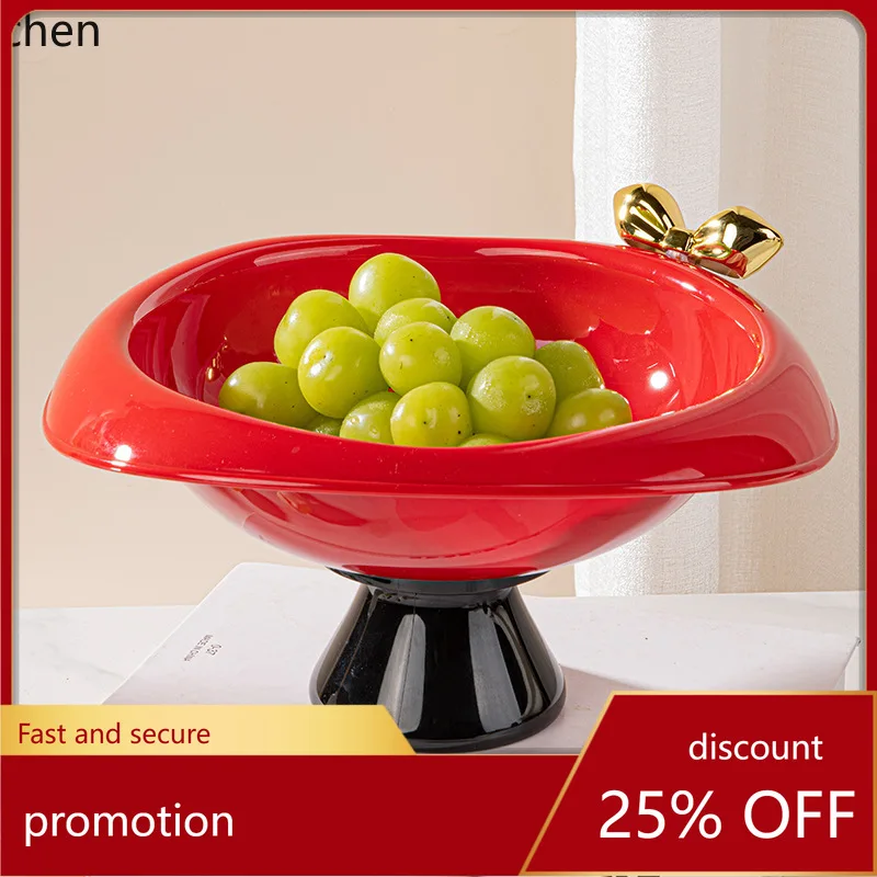 

ZML household fruit tray, simple snack tray, high-legged fruit tray for the living room, high aesthetic value