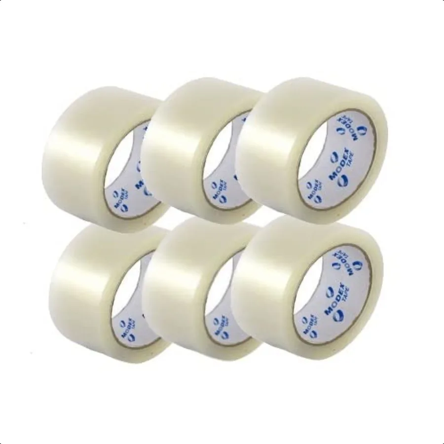 

Рулон упаковочной ленты Modex, толщина пленки 1,8 мил, 2 дюйма x 110 ярдов, сверхпрочная лента для упаковки и доставки, 6 рулонов