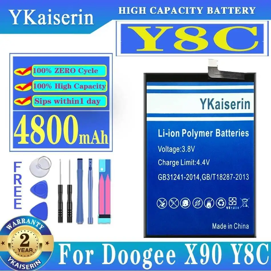 

Reliable Power Supply Mobile Phone Battery For Doogee X90 Y8C Premium Replacement 4800Mah