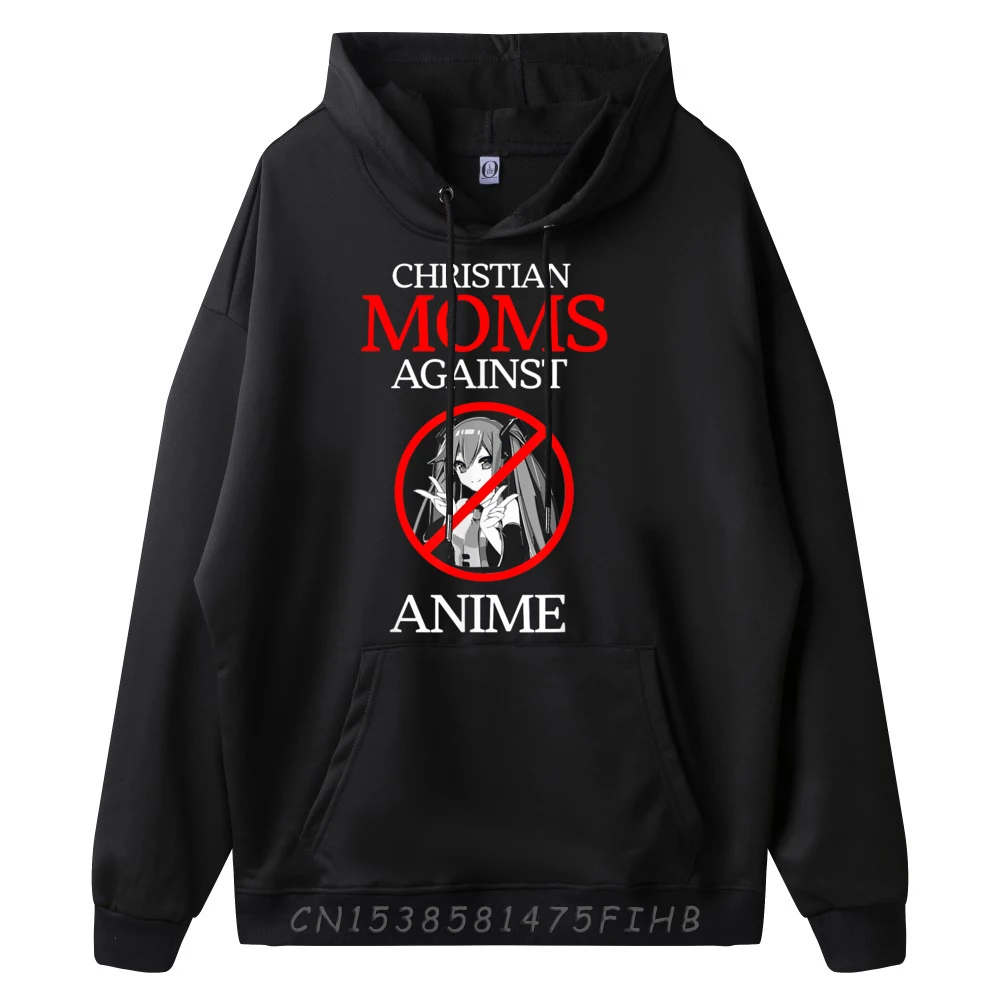 Graphic Man Hoodies Christian Moms Against Anime Funny Normal Sweatshrt Long Sleeve Normal Coats Round Neck
