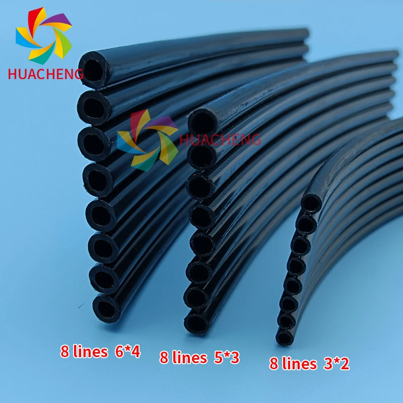 5Meters 8 Lines Ink Tube Transparent/UV Universal Line for Large Format Inkjet Printer 8Ways Ink Pipe Hose 3x2/4.2x2.8/4x3/5x3mm