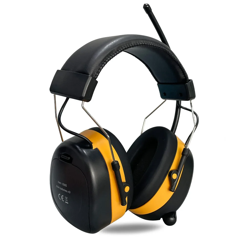 NEW Upgraded Bluetooth 5.3 Hearing Protection Headphones with FM Radio 25dB NRR Safety Earmuffs for Mowing, Workshops