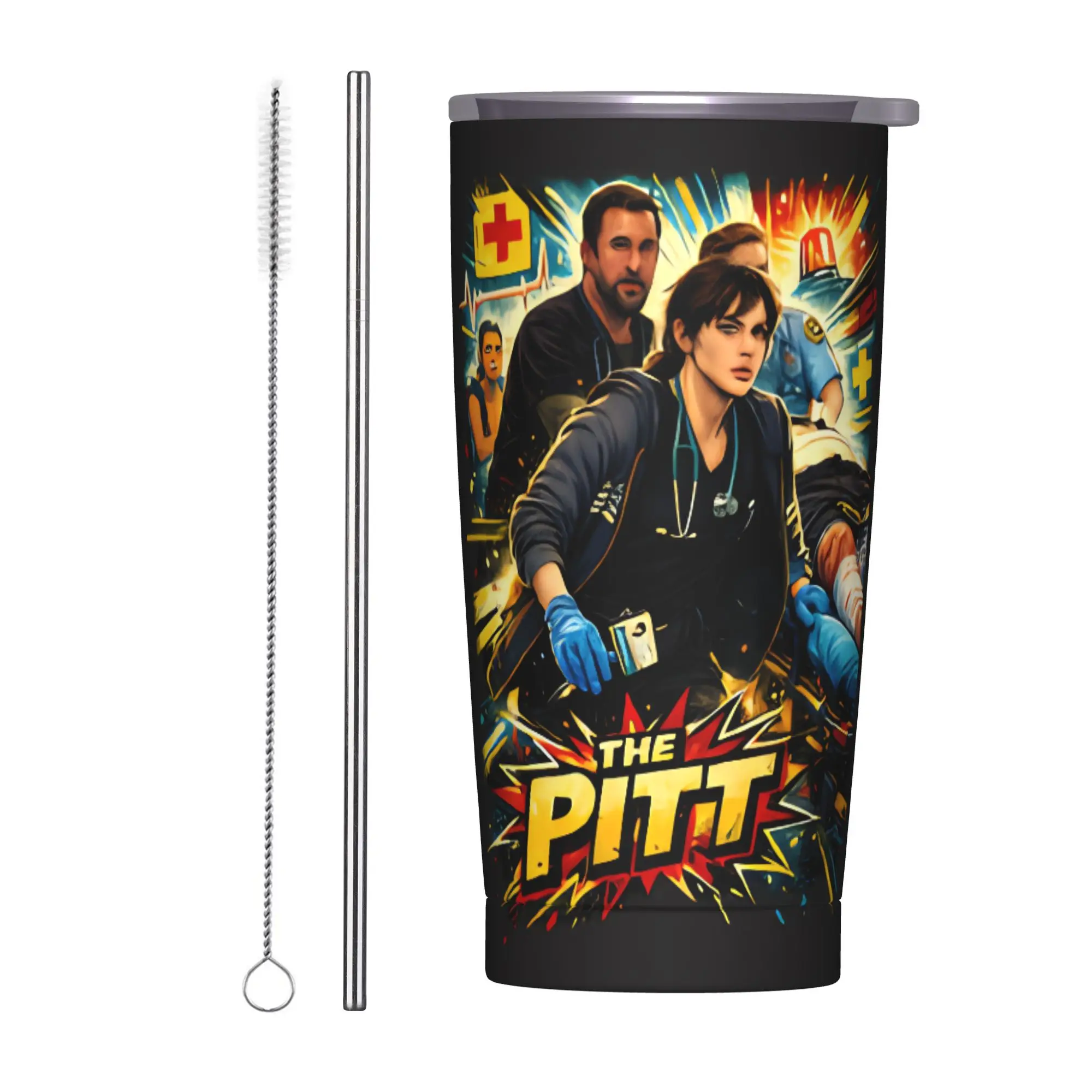 Pittsburgh Trauma Medical Center Tumbler  Heat Preservation Hot Drinks Water Bottle Stainless Steel Camping Car Mugs