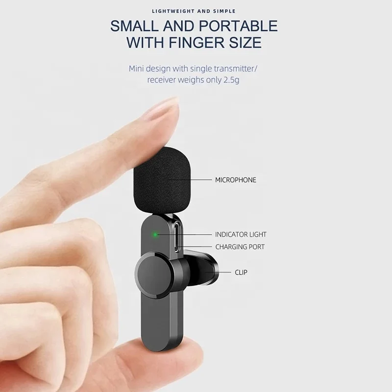 Plug-play 3 In 1 microfono Lavalier Wireless professionale microfono Wireless con risvolto portatile per Jack Lightning di tipo c da 3.5mm